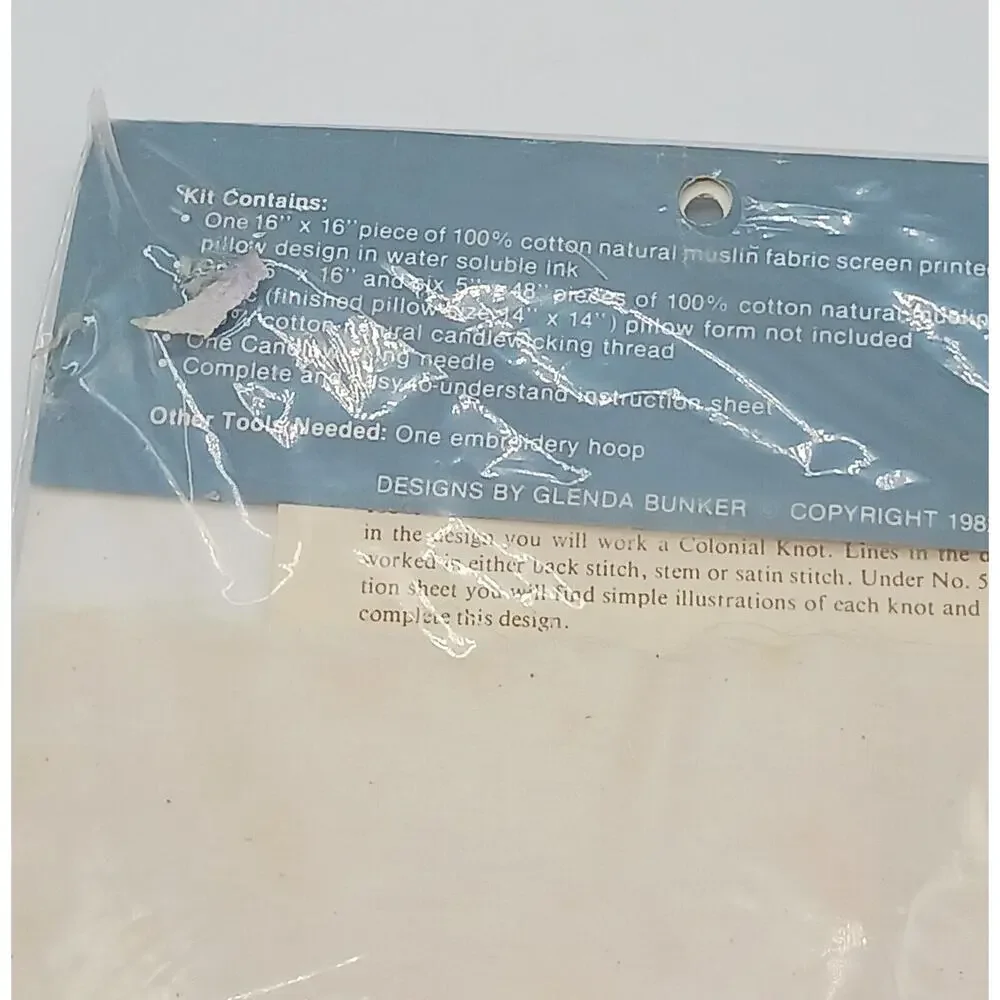 Vintage Candlewicking Tulip Design No 2280 Kit Down On The Farm Originals 1982 - Picture 6 of 10